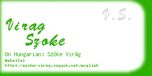 virag szoke business card