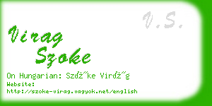 virag szoke business card